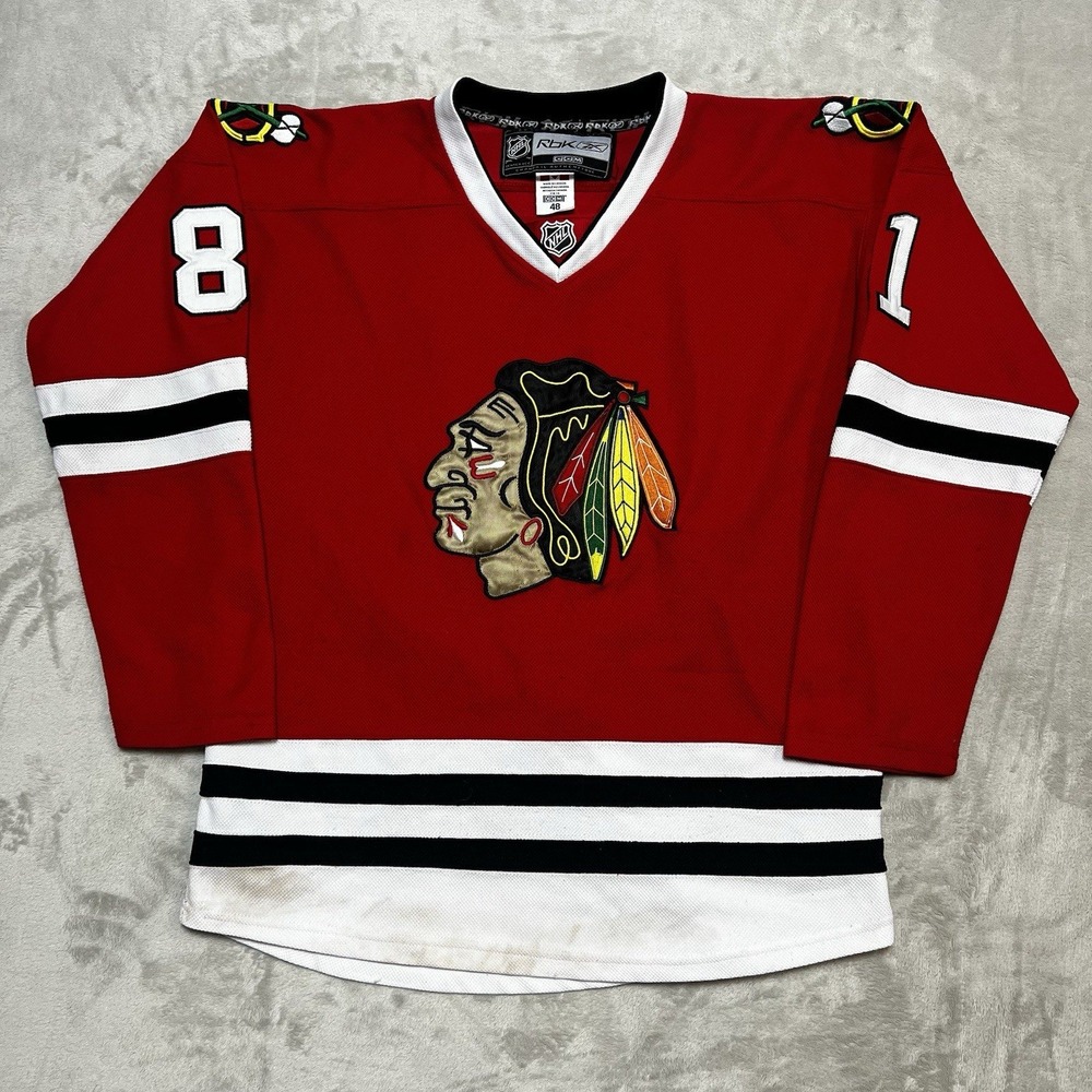 CCM Reebok Chicago Blackhawks NHL Hockey Jersey Red Mens Size 48 Authentic